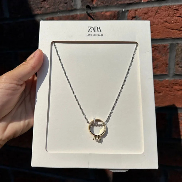 ZARA JEWEL WEDDING BAND NECKLACE - Picture 9 of 10